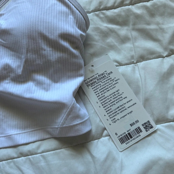 🆕🤍 Lululemon Align Strappy Ribbed Tank - White - Picture 4 of 12